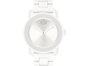 Movado Bold pour femme en céramique blanche