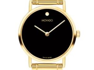 Movado Gold Tone Acier Inoxydable Signature Collection