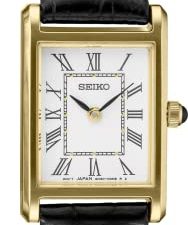 Montre Femme Seiko Square Gold Cuir Noir