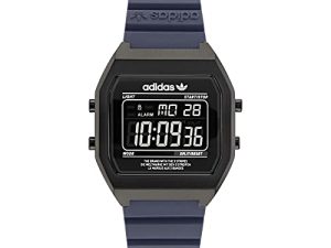 Montre numérique adidas bleu marine avec bracelet