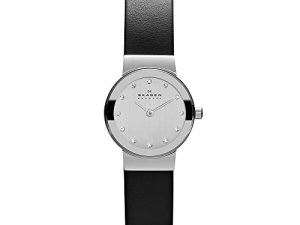 Skagen Freja Montre en cuir pour femme