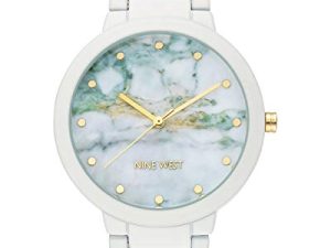Nine West Montre-bracelet caoutchouté pour femme