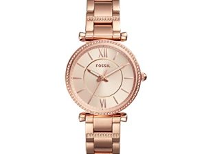 Fossil Carlie Montre à quartz en acier