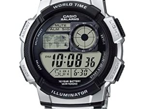 Casio AE1000WD-1AVCF Montre numérique pour homme Argenté