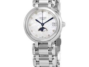 Longines Prima Luna Quartz Diamant Cadran Blanc