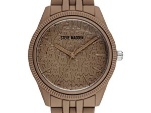 Steve Madden Montre-bracelet caoutchouté pour femme