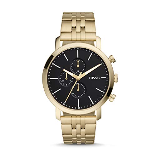 Montre chronographe Luther en acier inoxydable doré Montre chronographe Luther en acier inoxydable doré