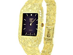 Montre Homme 10k Or Jaune Pépite Bracelet
