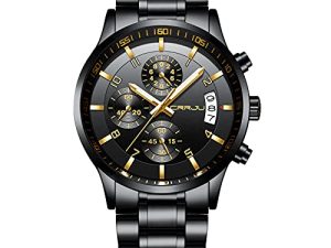 CRRJU Montres en acier inoxydable à la