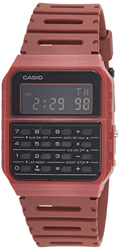 Casio CA-53WF-4B Calculatrice Rouge Digital Mens Watch Casio CA-53WF-4B Calculatrice Rouge Digital Mens Watch