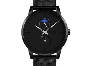 Montre Homme Ultra-Mince Minimaliste Mode Montres-Bracelets Imperméables