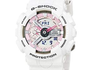 Casio G-Shock Rose et Gris Cadran Blanc