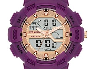 Steve Madden Montre unisexe analogique-numérique chronographe avec