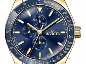 Invicta pour homme Aviator 38403 doré/bleu ton
