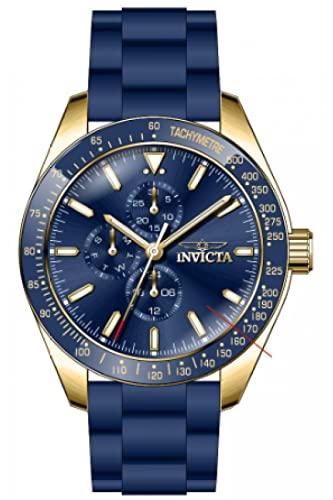 Invicta pour homme Aviator 38403 doré/bleu ton Invicta pour homme Aviator 38403 doré/bleu ton