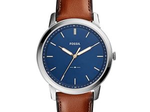 Fossil Montre décontractée minimaliste en acier inoxydable