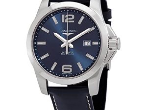 Longines Conquest Automatique Sunray Cadran Bleu Montre