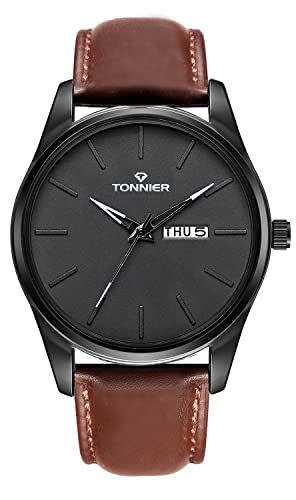 Tonnier hommes montres bracelet en cuir véritable Tonnier hommes montres bracelet en cuir véritable
