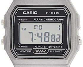 Casio F-91WM-1B Alarme Chronographe Classique Digital Retro