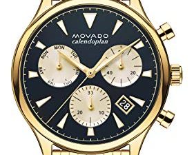 Movado Heritage Montre chronographe en or jaune