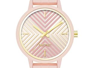 Nine West Montre-bracelet caoutchouté pour femme