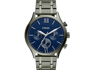 Montre Fenmore multifonction en acier inoxydable fumé