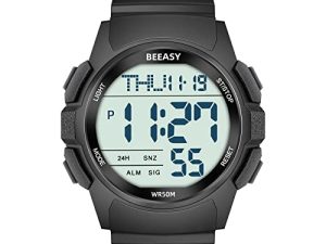 BEEASY Montre de sport numérique pour homme