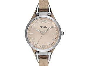 Fossil Georgia Montre à quartz décontractée en