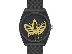 Montre à bracelet en résine noire adidas