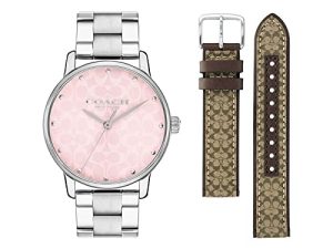 Coach 14000088 Grand Rose Logo Cadran Argent