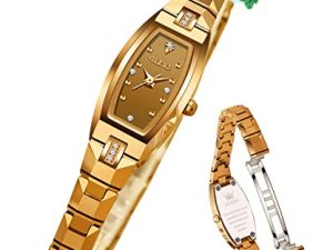 OLEVS Montre Femme Or Rose Élégant Mince