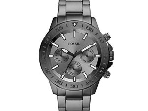 Montre Bannon multifonction en acier inoxydable fumé