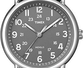 Timex Weekender Slip-Thru Watch - Rayure grise/orange