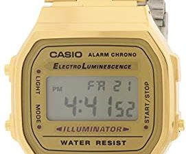 Casio A168WG-9 Montre à alarme chronographe vintage