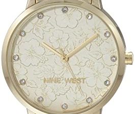 Nine West Montre-bracelet à cadran floral avec