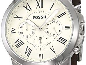 Fossil Grant - FS4735IE Coquille d'œuf/Marron Taille