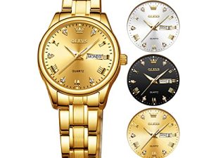 OLEVS Montres en Or pour Femme Montres