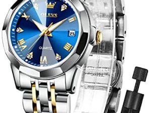 OLEVS Montre Femme Mode Robe Diamant Femme