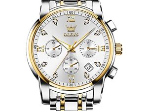 Montre chronographe en acier inoxydable pour homme