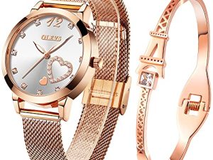 Olevs Montre pour femme avec bracelet en