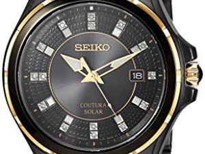 Coutura Montre solaire à cadran diamant pour