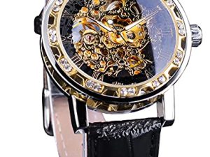 Gagnant Rétro Manuel Mécanique Squelette Montre avec