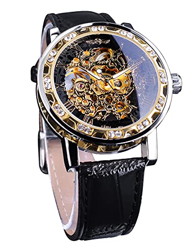 Gagnant Rétro Manuel Mécanique Squelette Montre avec Gagnant Rétro Manuel Mécanique Squelette Montre avec