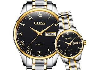 OLEVS Valentines Couple Paire Montres à Quartz